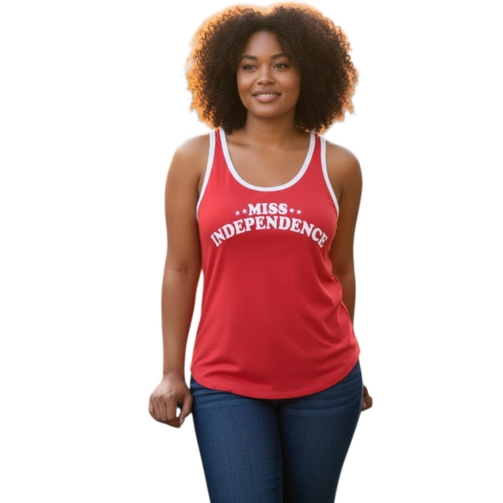 ARIZONA MISS INDEPENDANCE RED TANK TOP SZ.XXL EUC.
